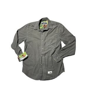 PLADRA Bear Cuff Button Down Shirt Hidden Print